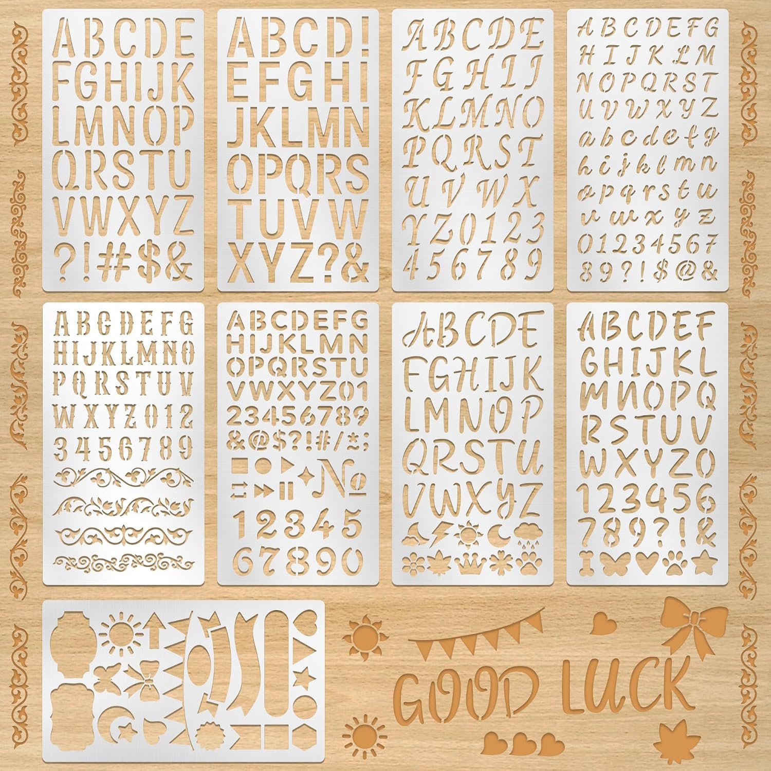 Art And Craft Numbers - 9 Stencil in Metallo con Lettere