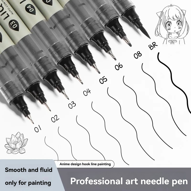 Copic Marker Sketch - Set di 12 Penne Fineliner Nere,