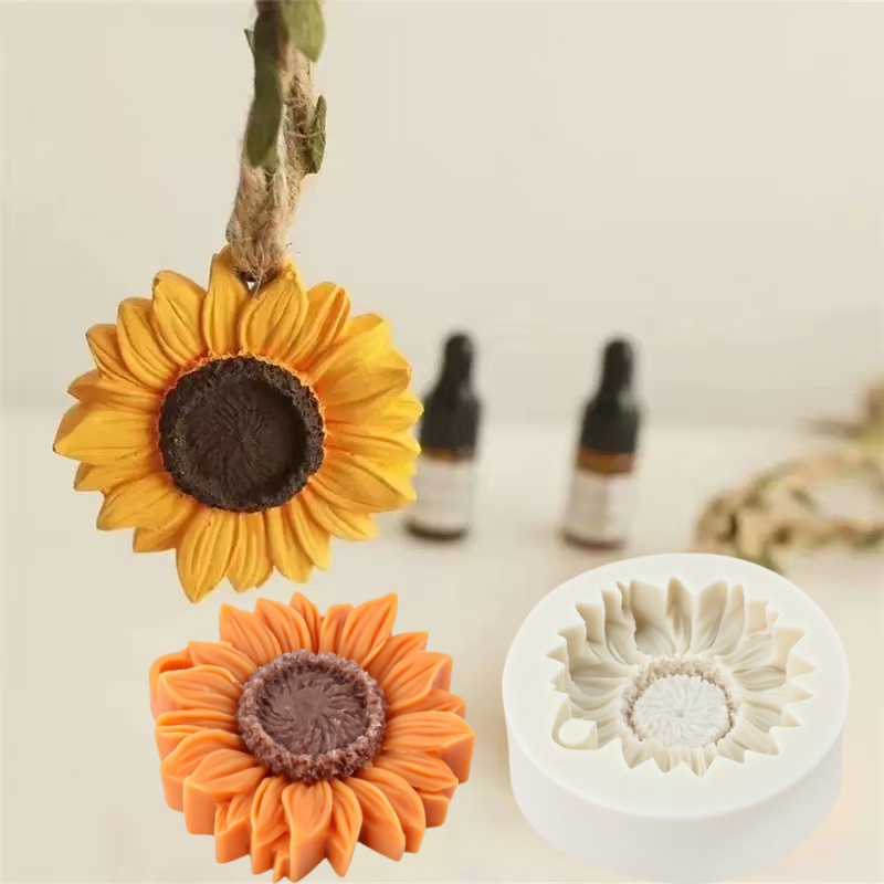Art Craft Clay - 3D Girasole Candela Stampo Silicone Sapone