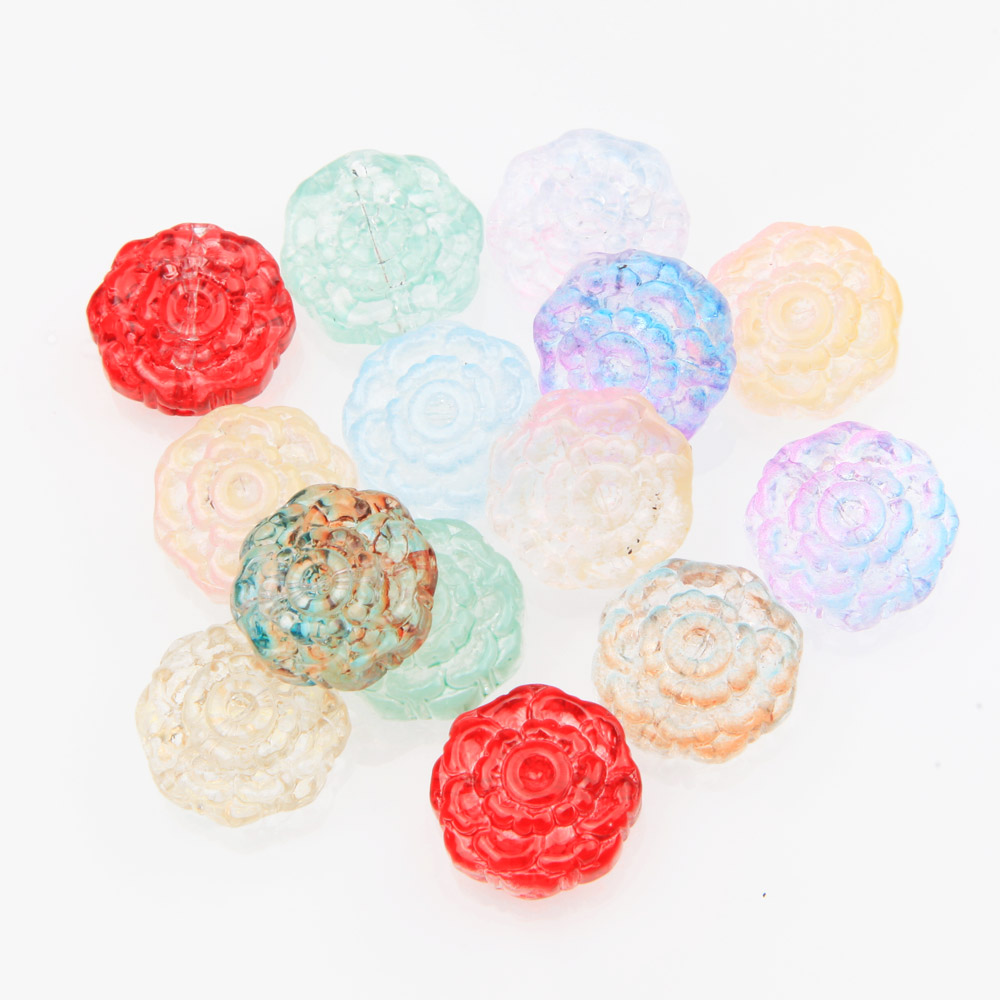 Art Craft Rose - 30 pezzi di perline di fiori
