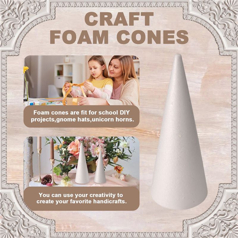 Art Craft Tree - Confezione da 24 coni in schiuma