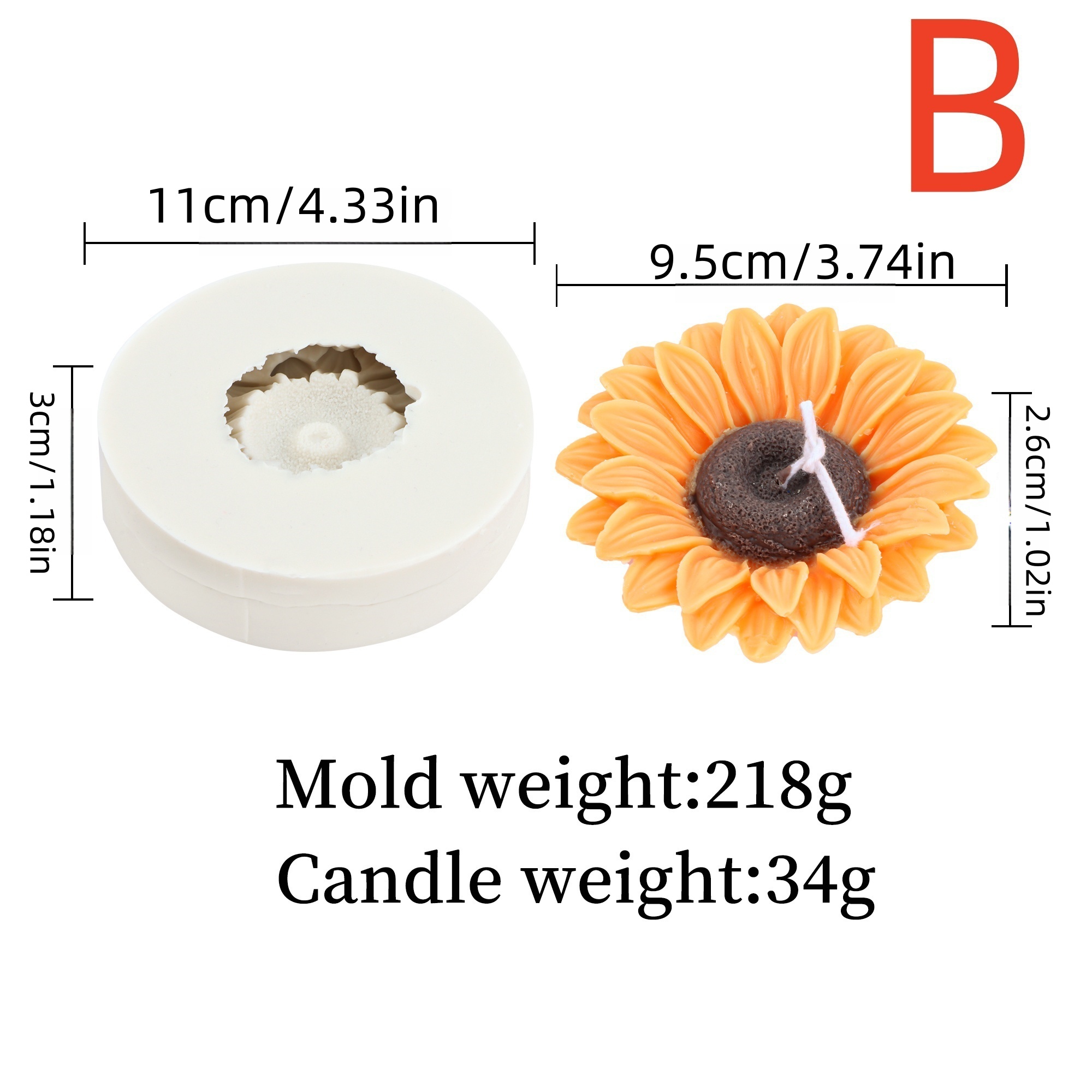 3D Girasole Candela Stampo Sil - Art Craft Clay recensione e prezzo