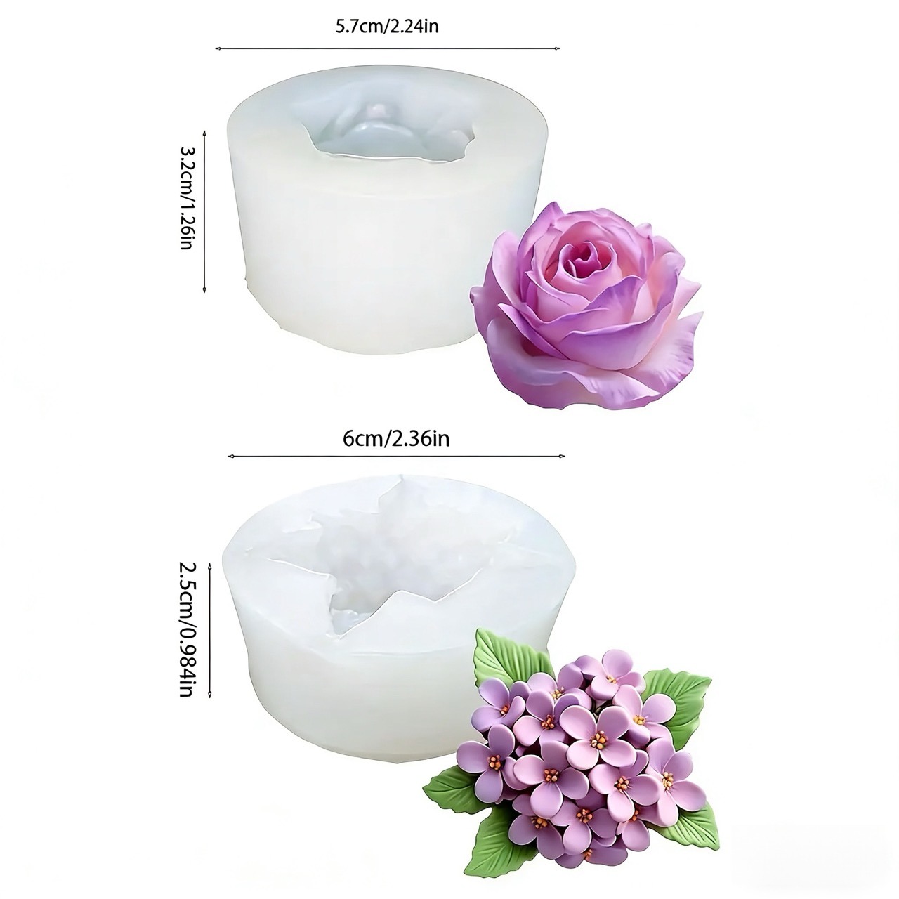 2 pezzi di stampi in silicone  - Art Craft Rose recensione e prezzo